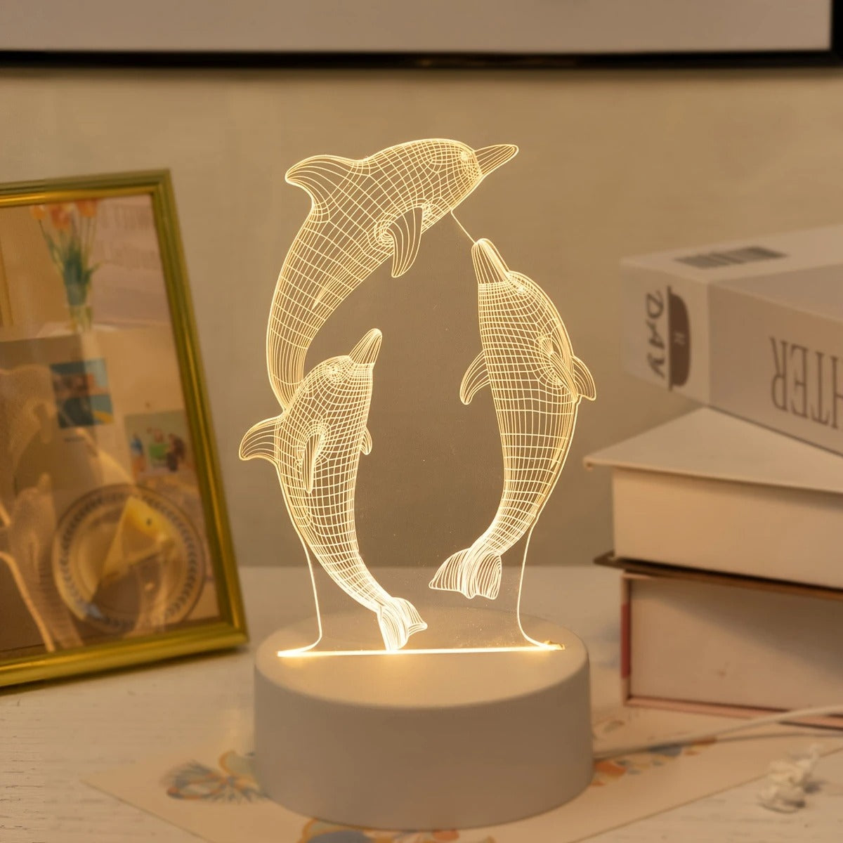 USB Creatieve Dolfijn Nachtlamp Voor Home Décor