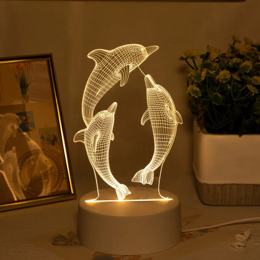 USB Creatieve Dolfijn Nachtlamp Voor Home Décor