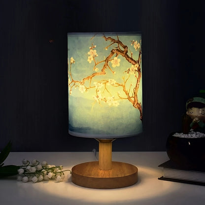 Moderne USB-Houten Lamp Geïnspireerd door Oost-Aziatische Esthetiek