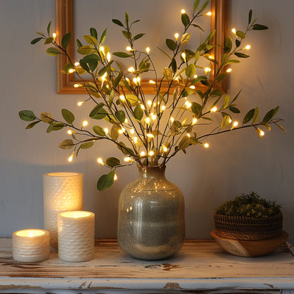 Fairy Light Olijftak & Kersenbloesem Tafellamp - Sfeervolle Natuurlijke Verlichting voor Elk Interieur
