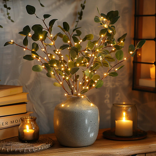 Fairy Light Olijftak & Kersenbloesem Tafellamp - Sfeervolle Natuurlijke Verlichting voor Elk Interieur