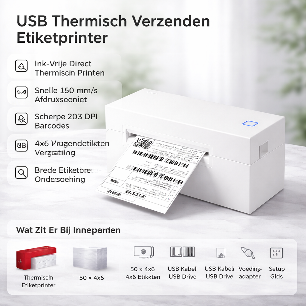 Labelprinter Verzending Thermisch USB Snelle 4x6 Labels