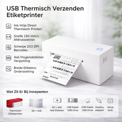 Labelprinter Verzending Thermisch USB Snelle 4x6 Labels