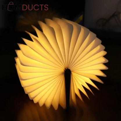 Lichtboek Sfeervolle Houten Lamp in Boekvorm