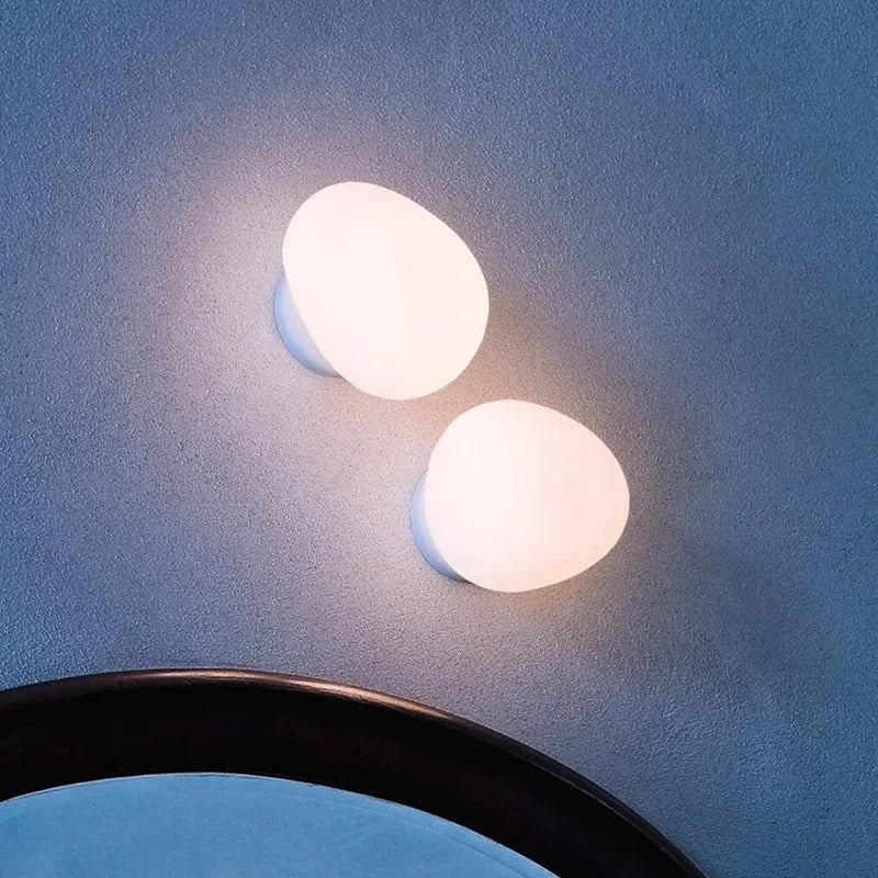 Abby Ovale Glazen Wandlamp met Zachte Gloed