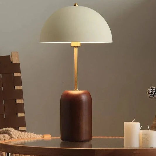 Stijlvolle Hout & IJzer Design Delphi Tafellamp