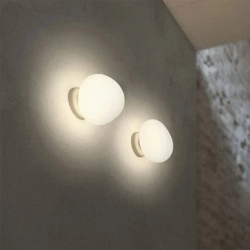 Abby Ovale Glazen Wandlamp met Zachte Gloed