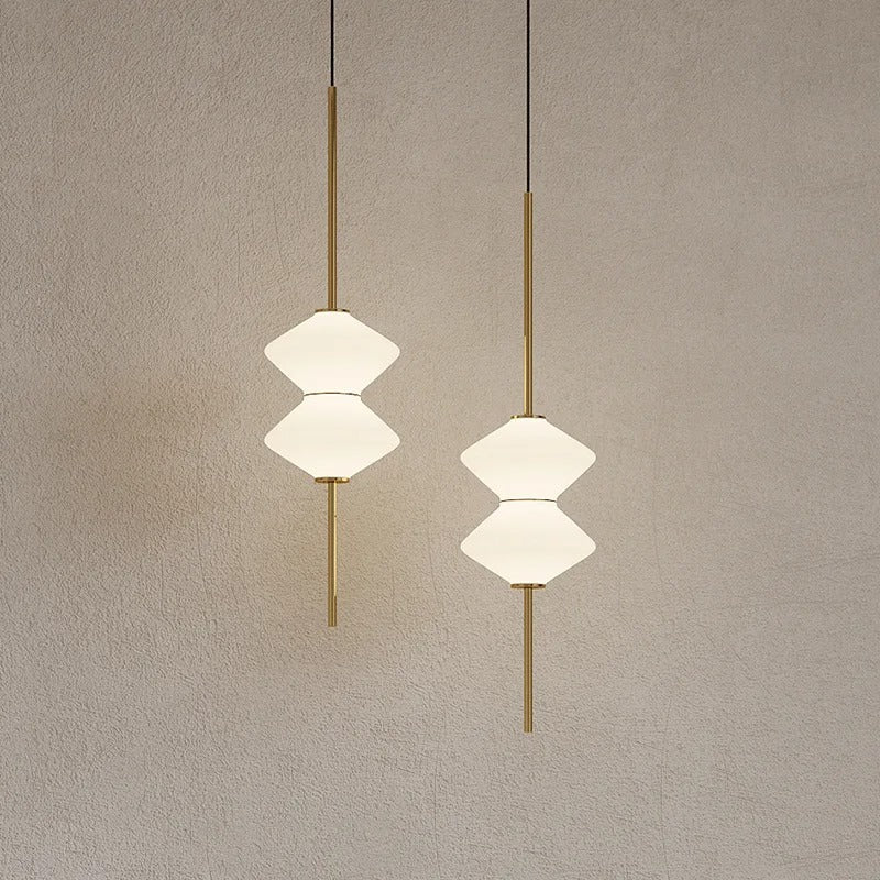 Art Deco Glazen Hanglamp met Zachte LED-verlichting