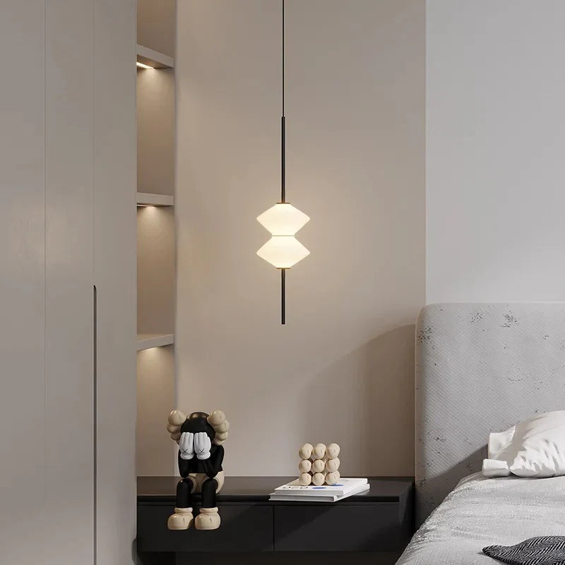Art Deco Glazen Hanglamp met Zachte LED-verlichting