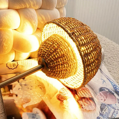 Boho Rotan Geweven Handgemaakte Tafellamp
