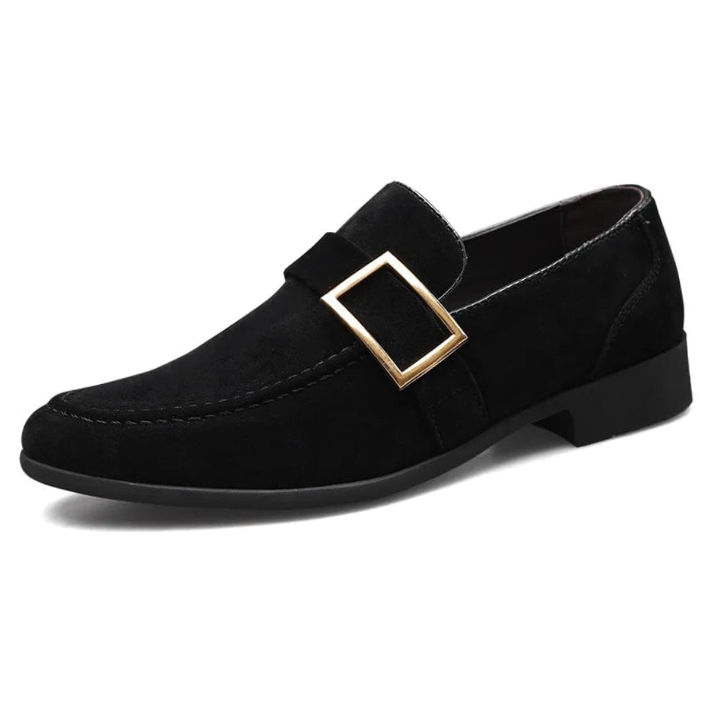 Men's Buckle Suede Loafers Slip-On | Dress Loafers - Image 5
