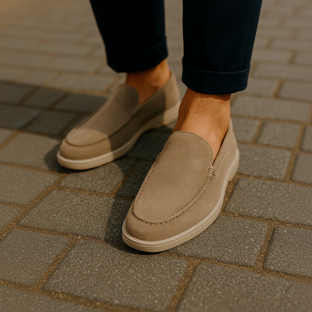 Men's Flexible Suede Loafers Slip-On | Casual Shoes - Image 1