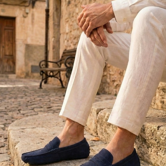Men's Italian Loafers Suede Slip-On | Casual Loafers - Image 1
