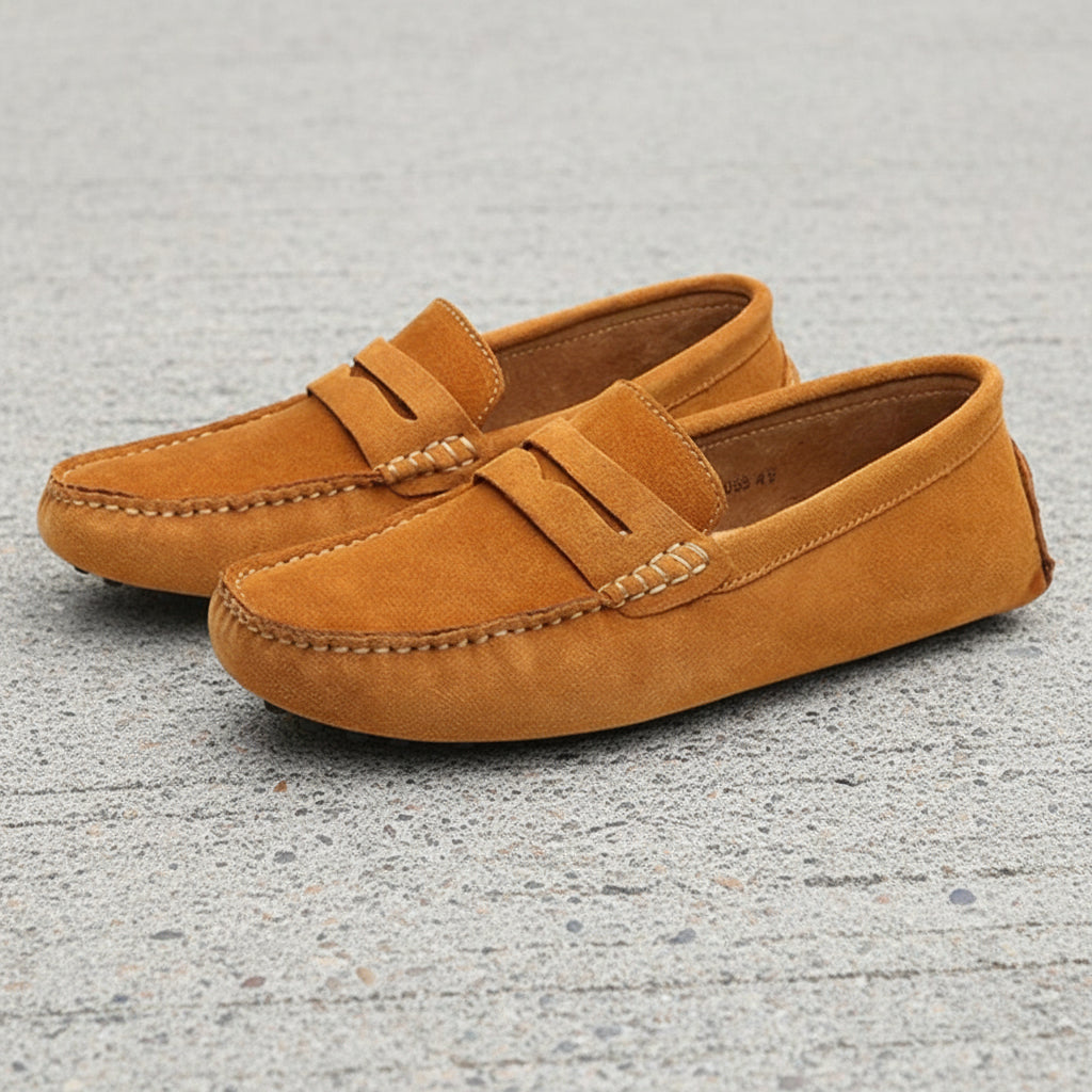 Men's Italian Loafers Suede Slip-On | Casual Loafers - Image 3