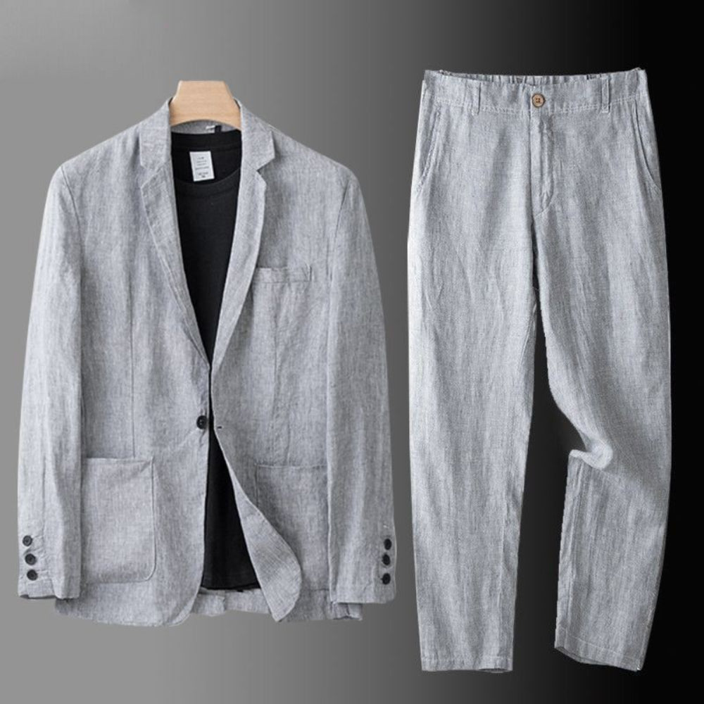 Men's Linnen Suit Casual Two-Piece | Summer Suit - Image 1