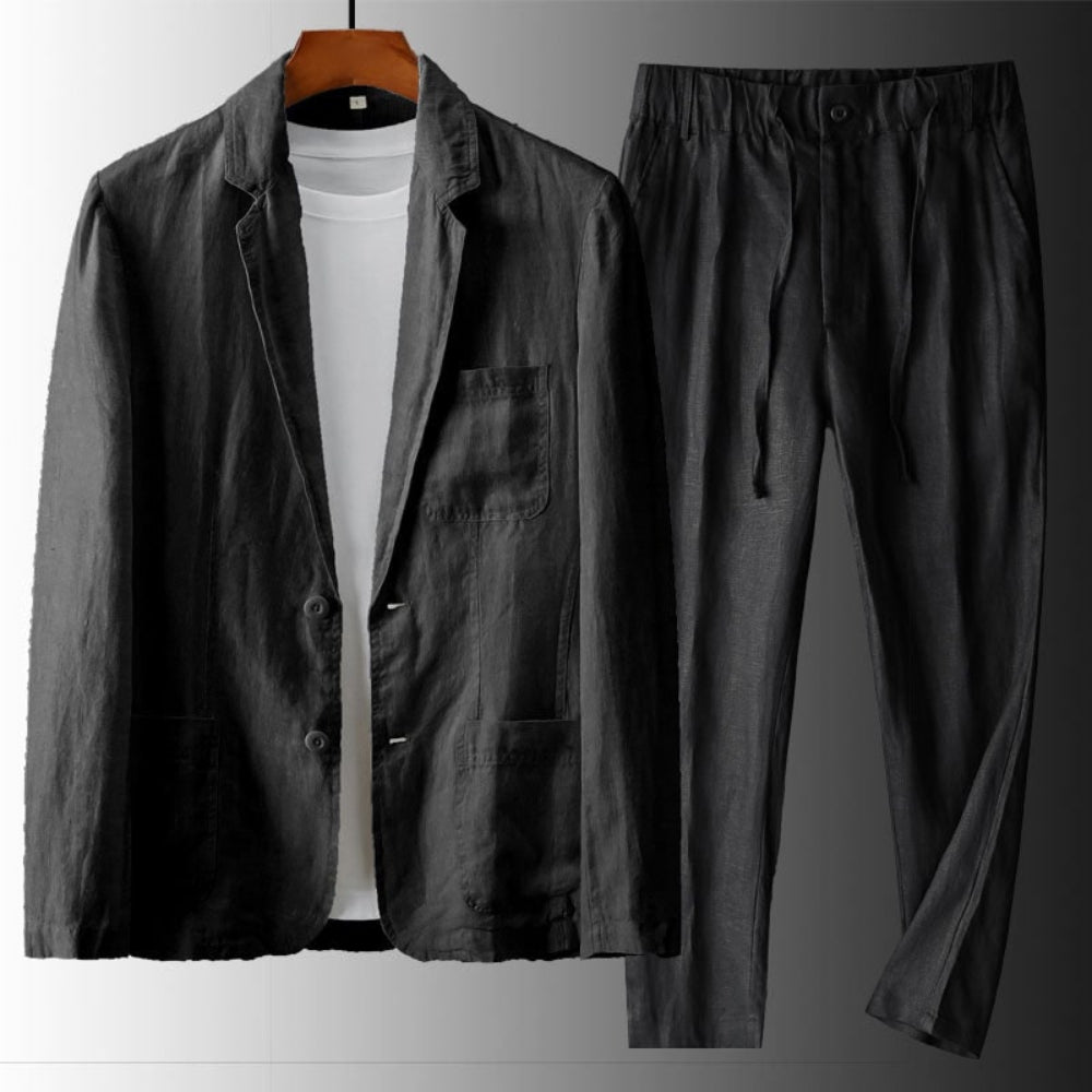 Men's Linnen Suits Casual Two-Piece | Beach - Image 2