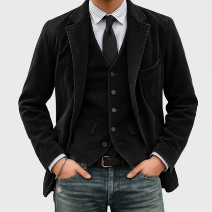 Men's Linnen Suits Formal Wear Two-Piece | Corduroy Suit - Image 4