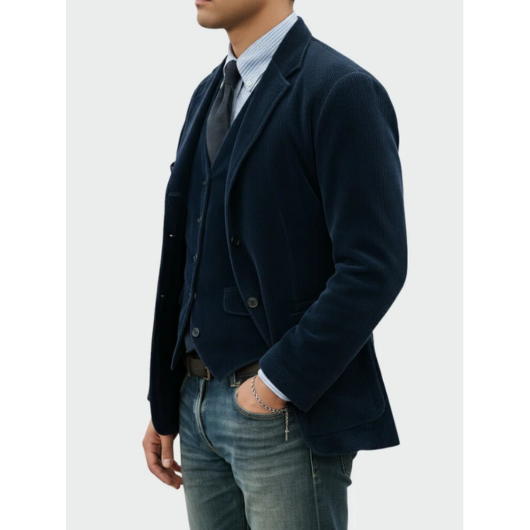 Men's Linnen Suits Formal Wear Two-Piece | Corduroy Suit - Image 5