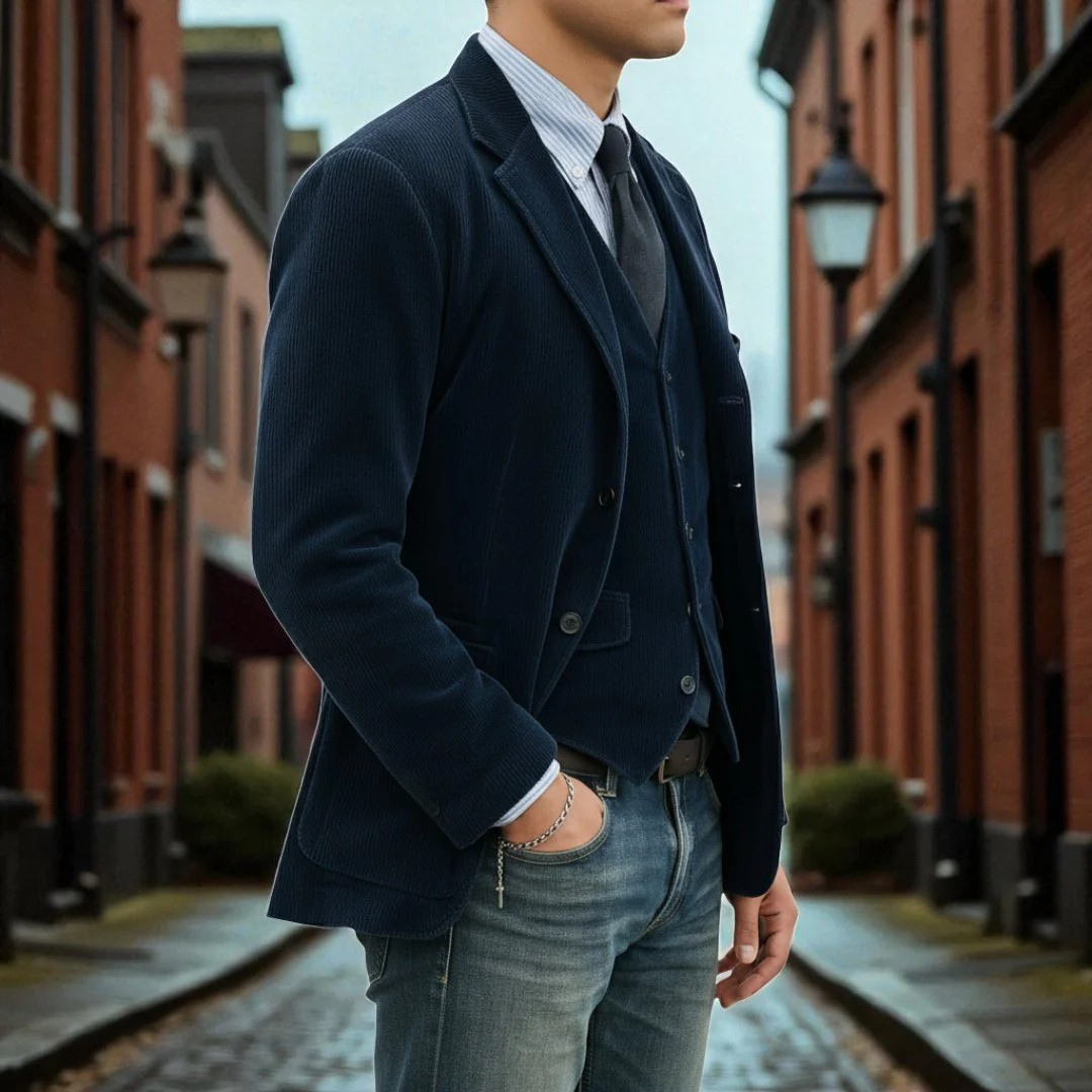 Men's Linnen Suits Formal Wear Two-Piece | Corduroy Suit - Image 7
