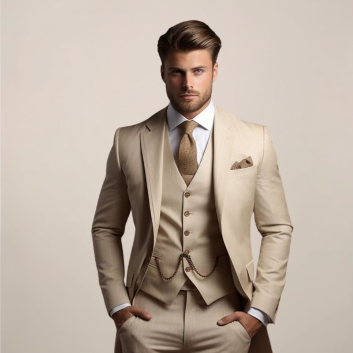 Men's Linnen Suits Tailored Slim Fit | Formal Suit - Image 2