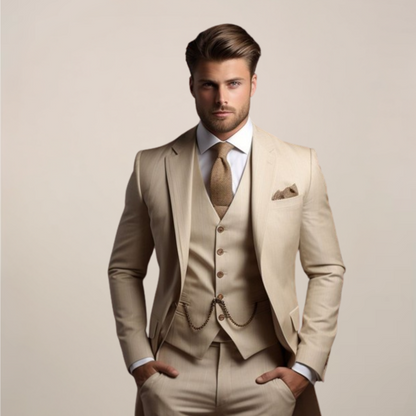 Men's Linnen Suits Tailored Slim Fit | Formal Suit - Image 2