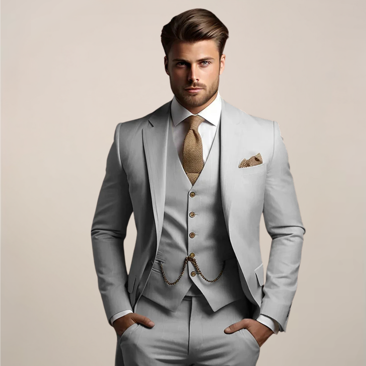 Men's Linnen Suits Tailored Slim Fit | Formal Suit - Image 3