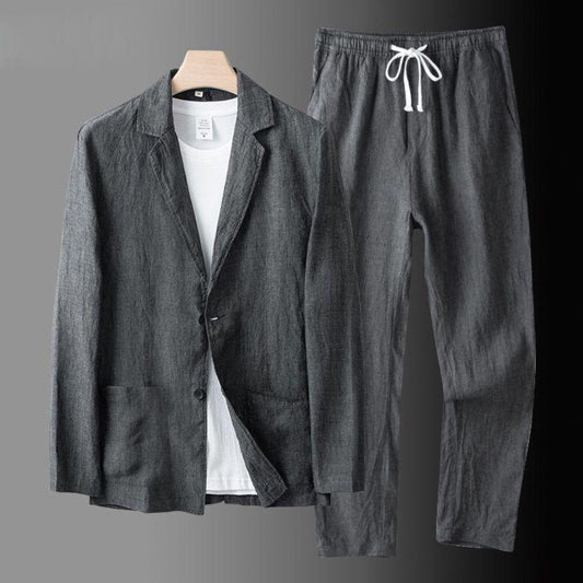 Men's Linnen Suits Travel Set Casual | Two-Piece - Image 1