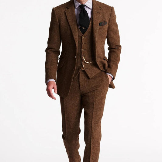 Men's Linnen Suits Tuxedo Three-Piece | Formal Wear - Image 1