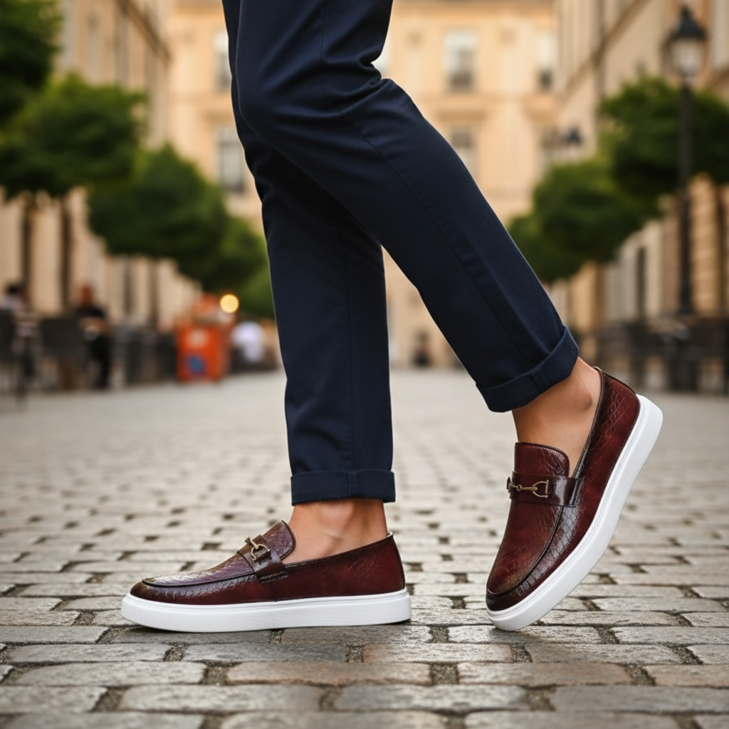 Men's Loafers Casual Slip-On Embossed | Driving Shoes - Image 10