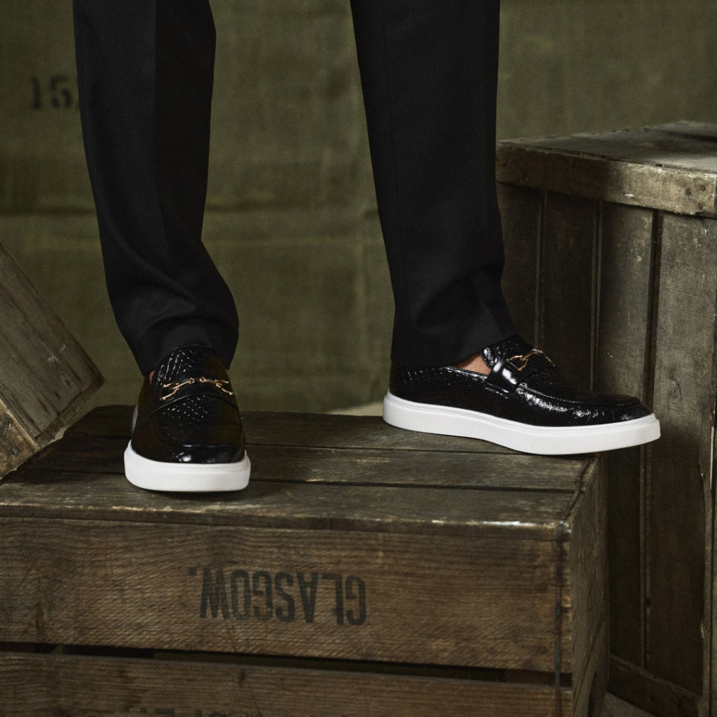 Men's Loafers Casual Slip-On Embossed | Driving Shoes - Image 3