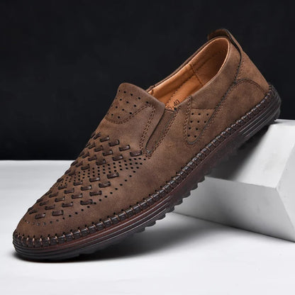 Men's Loafers Perforated Slip-On | Casual Shoes - Image 2