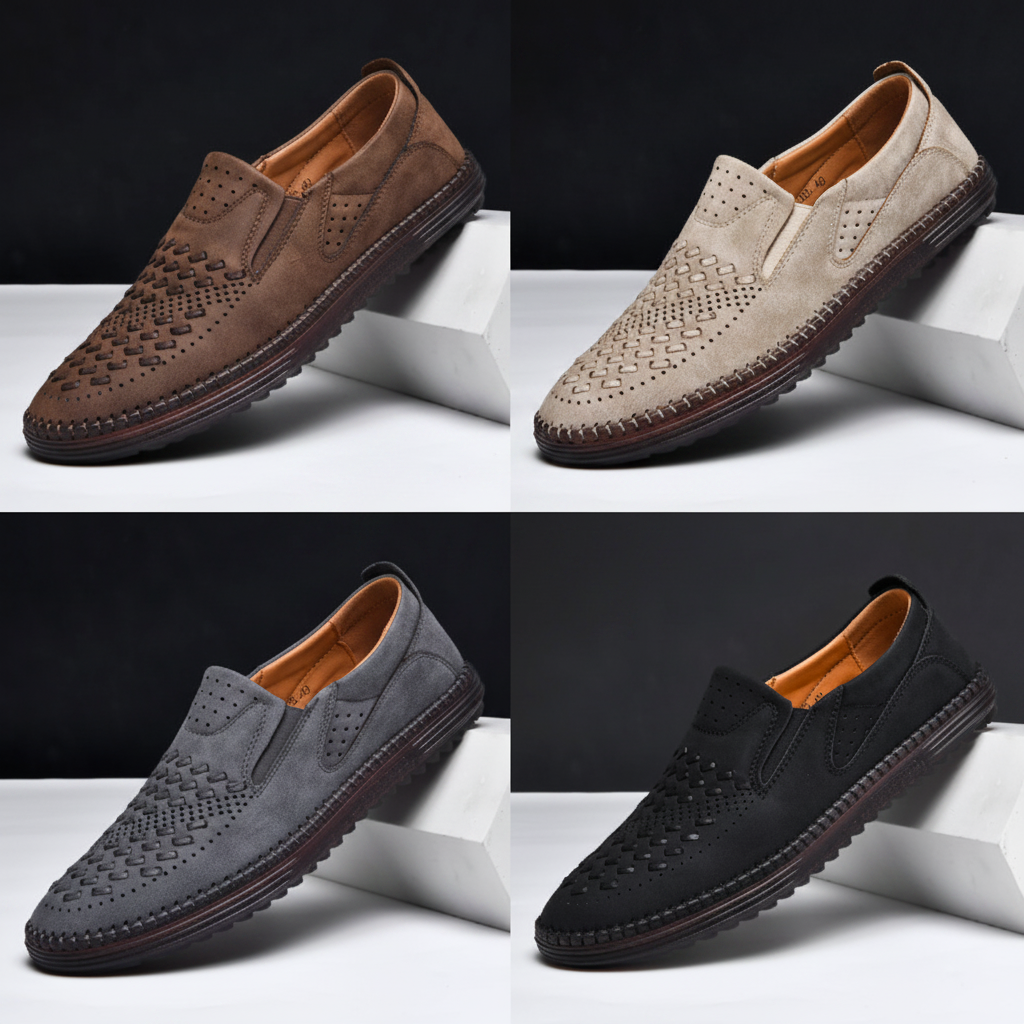 Men's Loafers Perforated Slip-On | Casual Shoes - Image 22