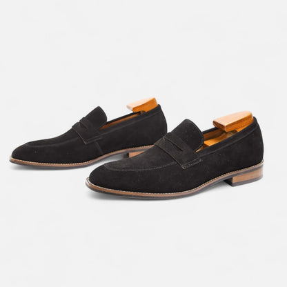Men's Penny Suede Loafers | Dress Loafers - Image 3