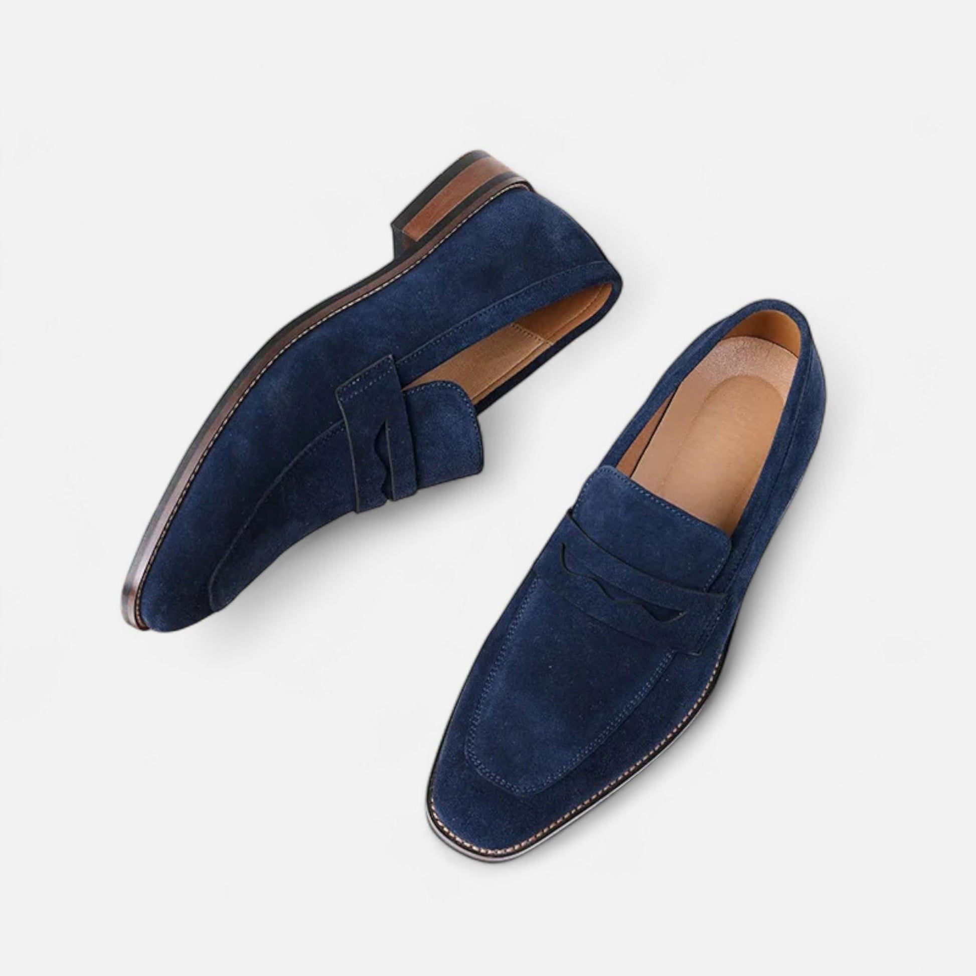 Men's Penny Suede Loafers | Dress Loafers - Image 4