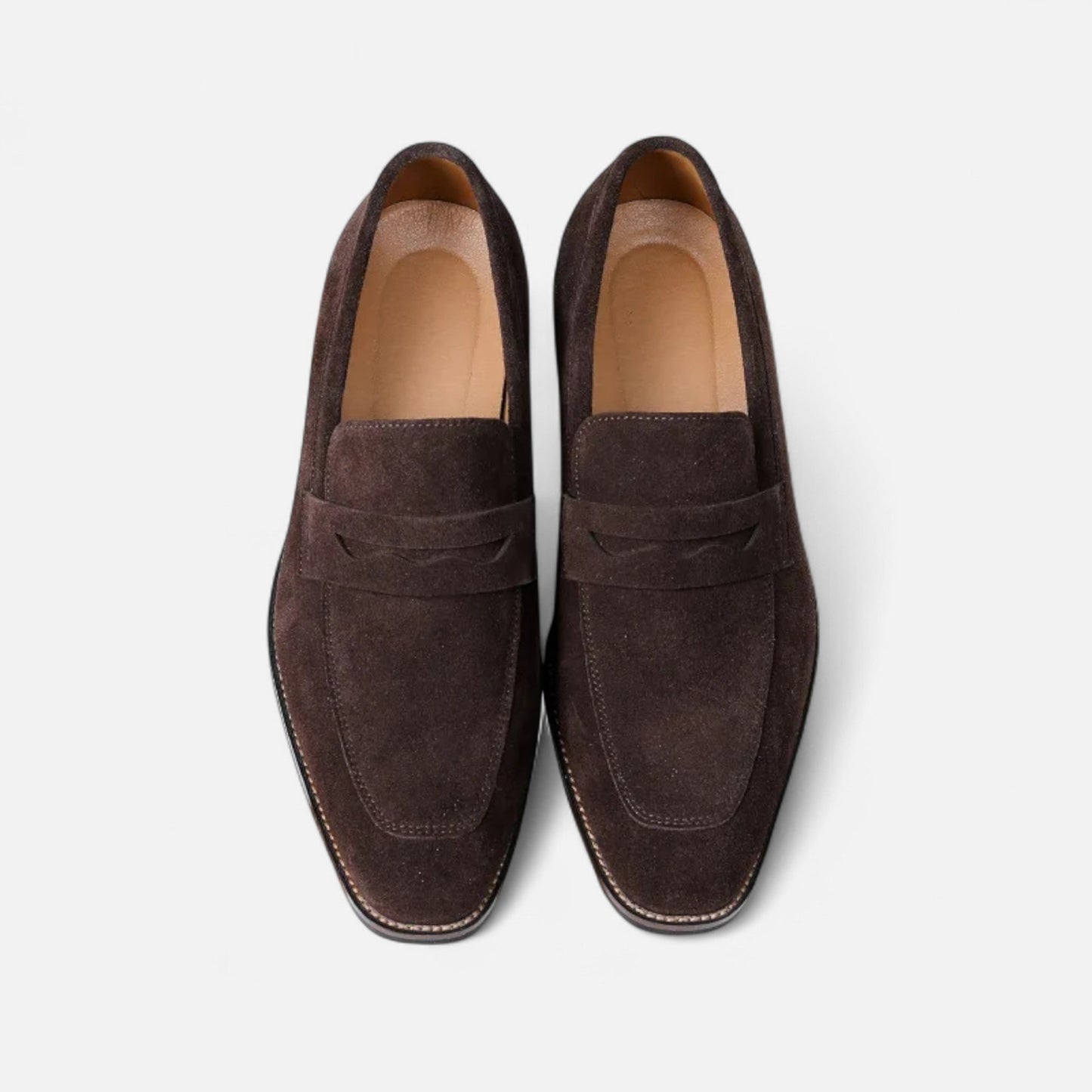 Men's Penny Suede Loafers | Dress Loafers - Image 5