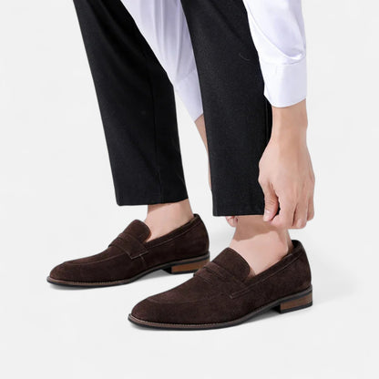 Men's Penny Suede Loafers | Dress Loafers - Image 6