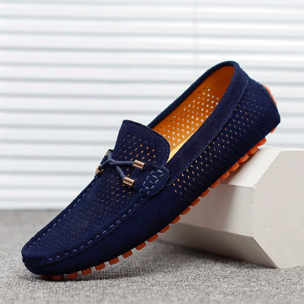 Men's Perforated Loafers Driving | Slip-On - Image 1