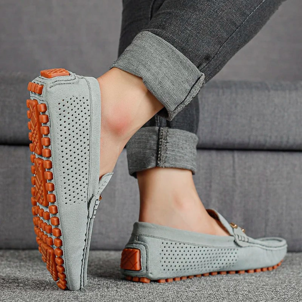 Men's Perforated Loafers Driving | Slip-On - Image 5