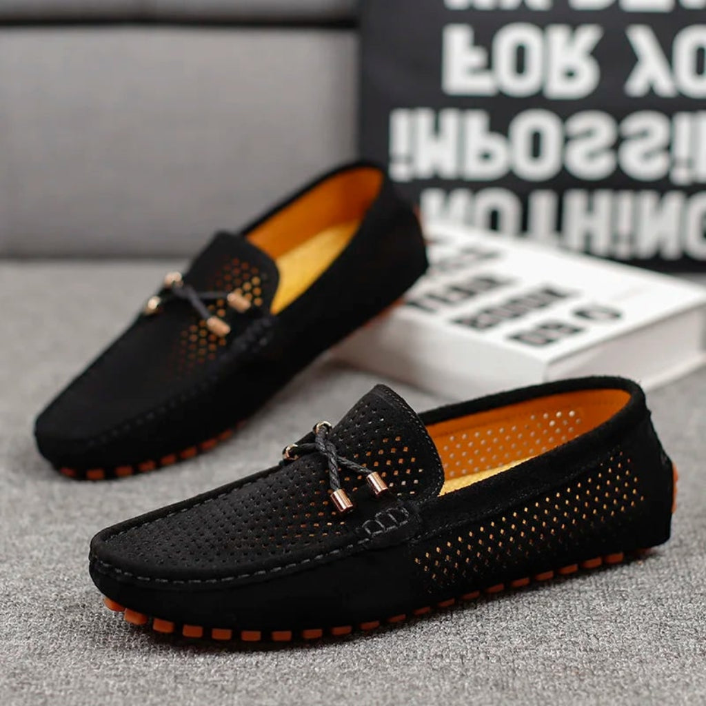 Men's Perforated Loafers Driving | Slip-On - Image 8