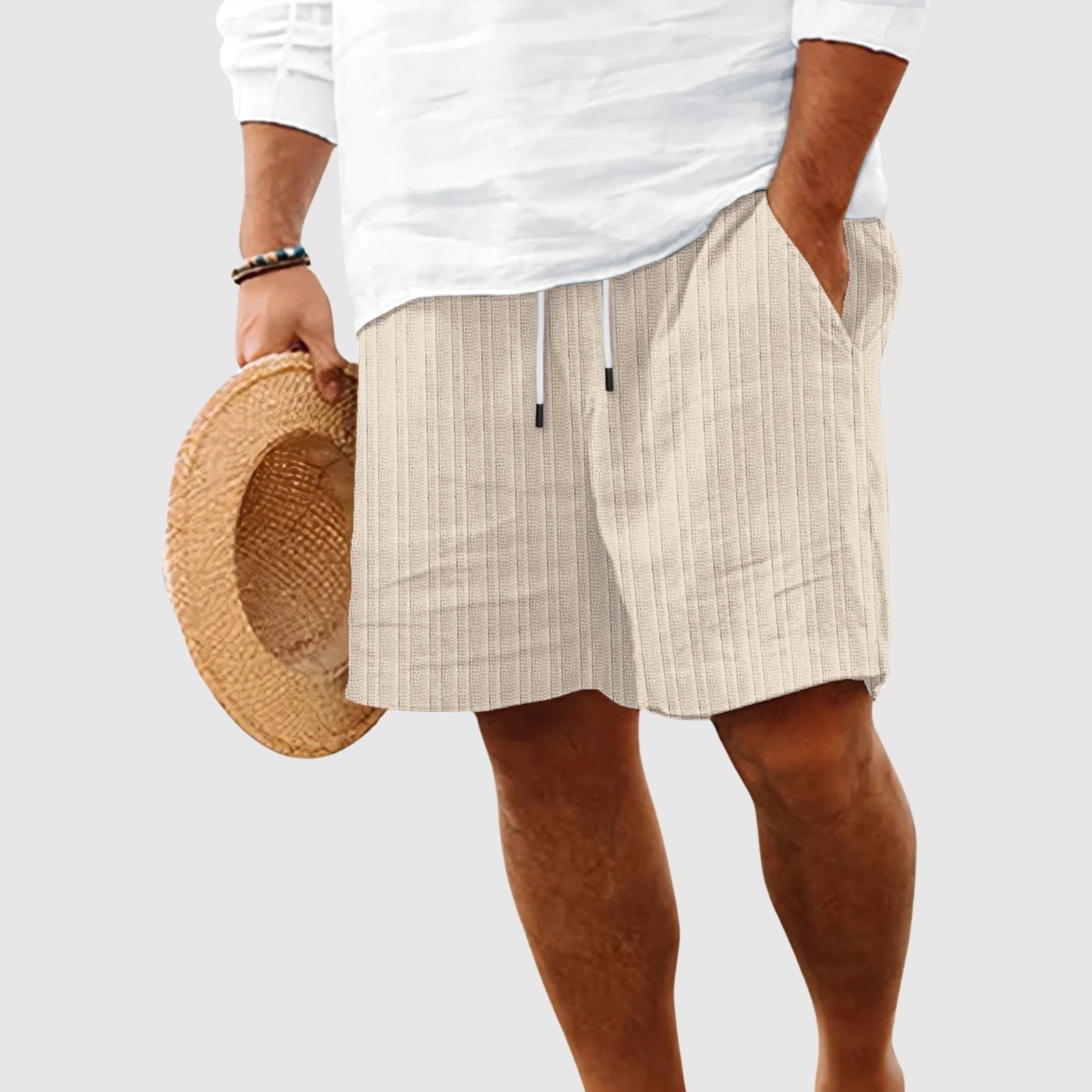 Men's Swim Short Striped Casual | Drawstring - Image 3