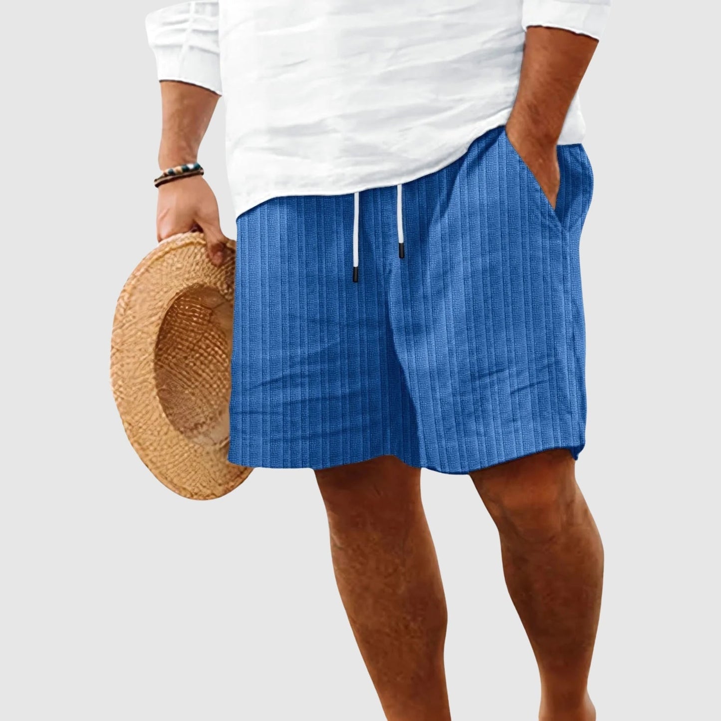 Men's Swim Short Striped Casual | Drawstring - Image 5
