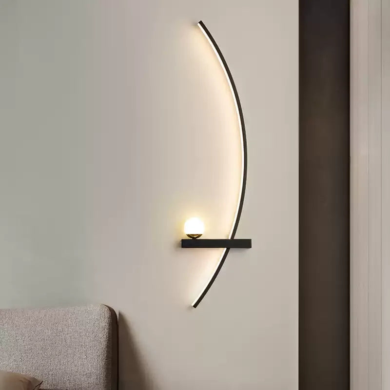 Minimalistische Arc Lineaire LED Wandlamp