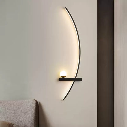 Minimalistische Arc Lineaire LED Wandlamp