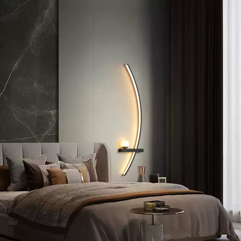 Minimalistische Arc Lineaire LED Wandlamp