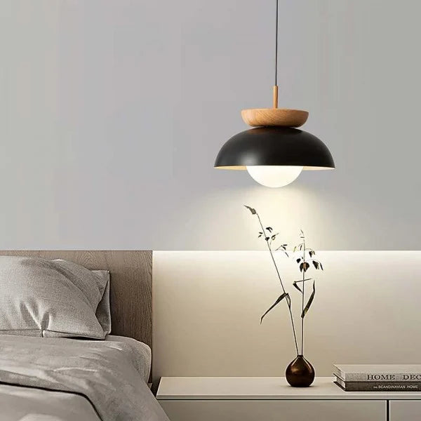 Nordic Japanse Glazen bol Halfhout Hanglamp