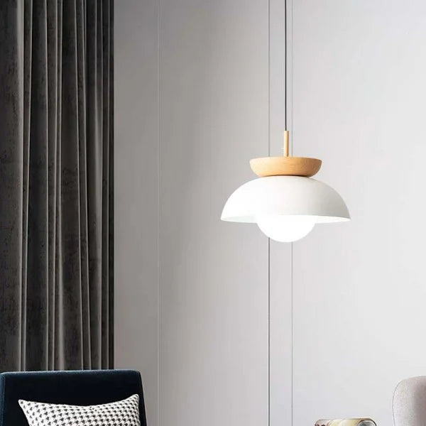 Nordic Japanse Glazen bol Halfhout Hanglamp