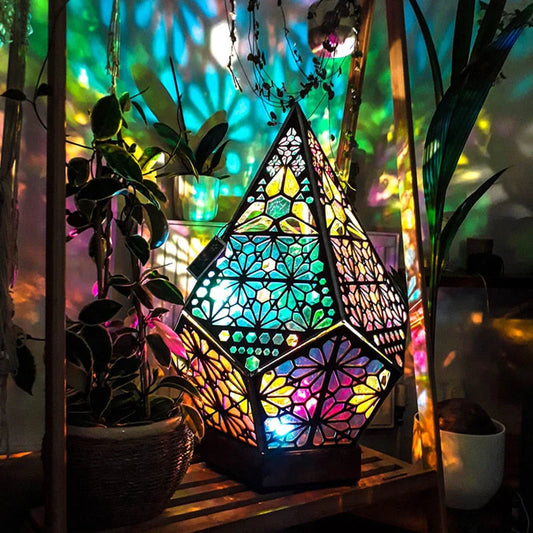 Houten Holle LED Nachtlampje Projector