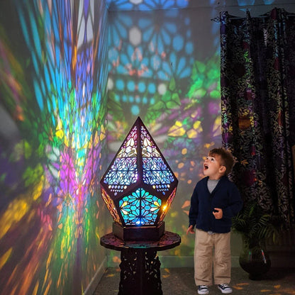Houten Holle LED Nachtlampje Projector