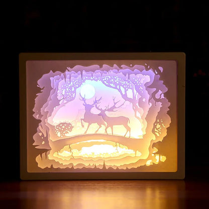 Creatieve 3D Papieren Doos LED Nachtlampje