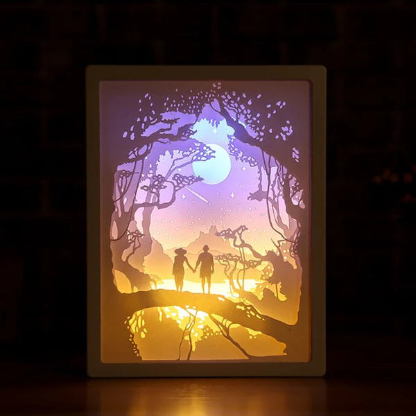 Creatieve 3D Papieren Doos LED Nachtlampje